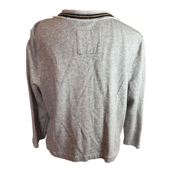 Princess Vera Wang Gray Sweatshirt Blazer XL Cotton Knit Jacket Casual - Picture 3 of 5